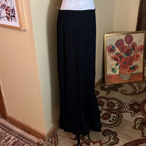 J JILL Size Medium Super Long MAXI SKIRT Trumpet Base Semi-Sheer Panels STRETCH - Picture 6 of 12